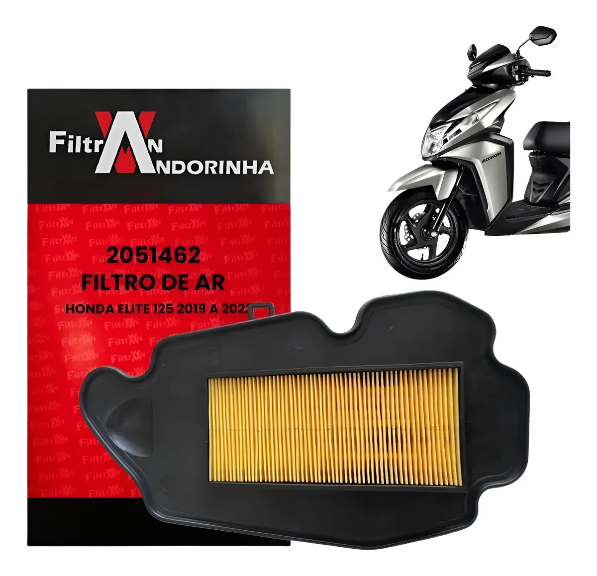 Filtro Ar Honda Elite 125 2019 Em Diante