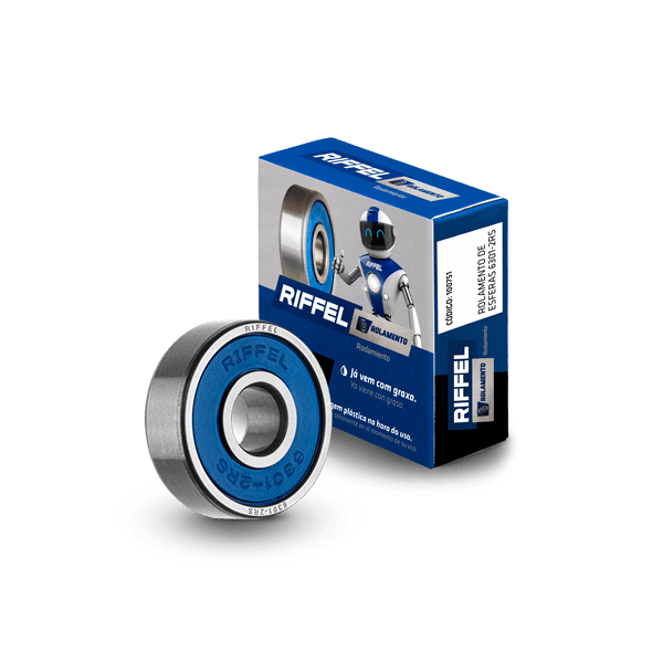 Rolamento Traseiro Coroa 6004 2RS Ybr 125, Factor 125 (Blindagem Dupla) | RIFFEL