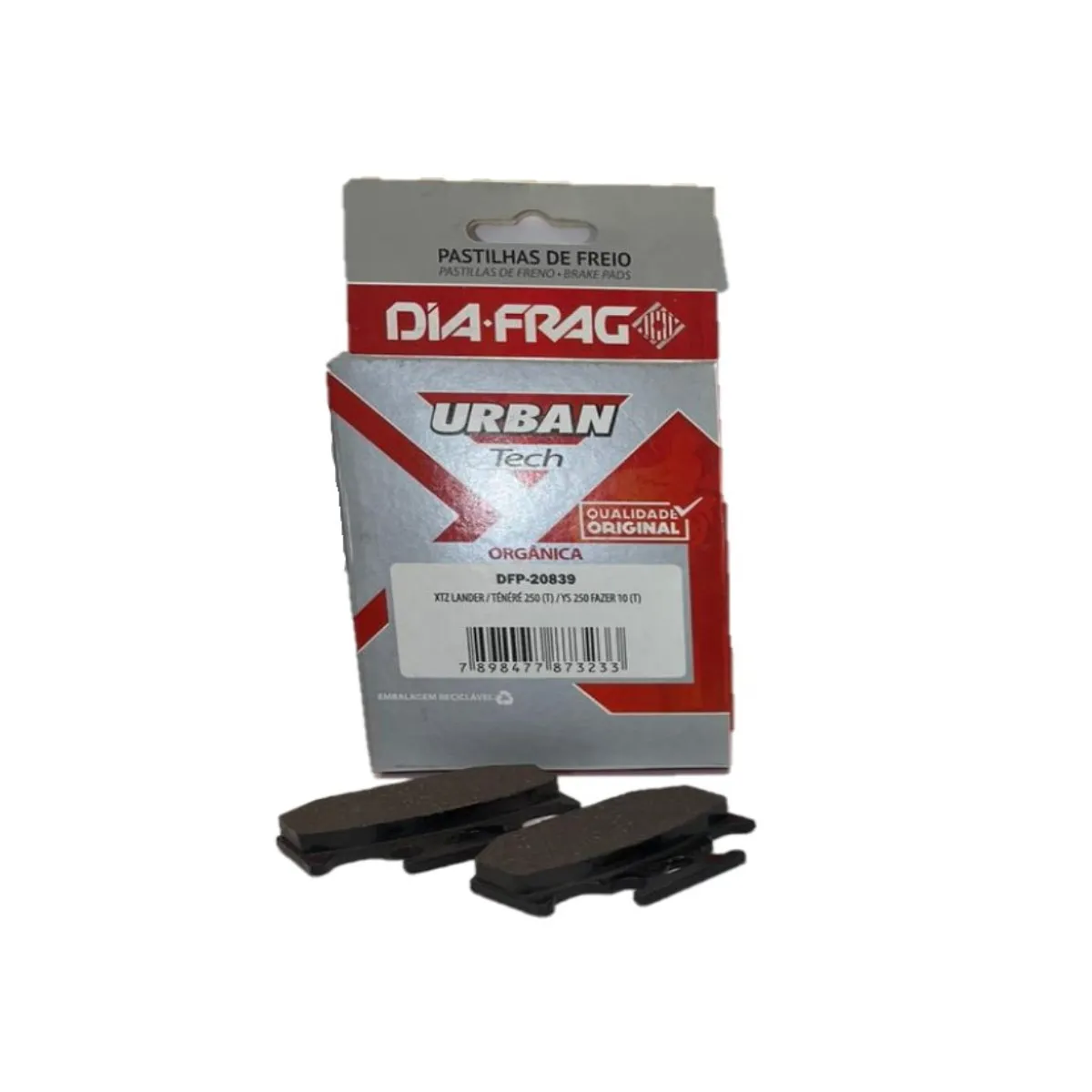 Pastilha Freio Traseira Fazer 250/Xtz Lander/Tenere 250/Xtz Crosser 150 2018 DFP-20839