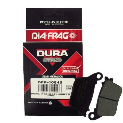 Pastilha Freio Traseira Cb 600f Hornet 2008/ (S/ Abs) (Dura Tech) DFP-40843